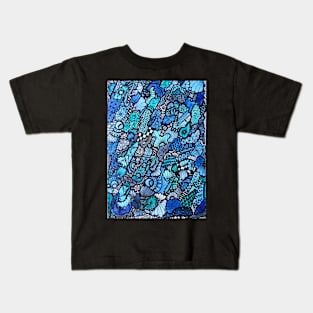 Blue Zen Doodle Kids T-Shirt